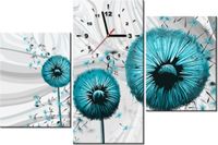 60CM 90 ZEGAR 3 ELEM TURKUSOWE DMUCHAWCE 3 ŚCIENNY