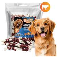 UNIQ PETS przysmaki dla psa kostki z wołowiną 500g