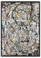 Plakat jackson pollock reprodukcja obraz 50x70 cm w czarnej ramie