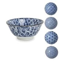 1 szt miska w orientalne niebieskie kwiaty wzory do ryżu ramen zupy przekąsek śr. 15cm
