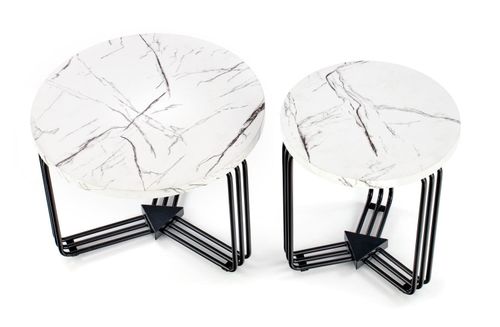 Stolik kawowy Lintica M biały marmur/ na Arena.pl