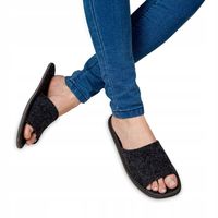 FILCOWE KAPCIE DAMSKIE GRAFIT KLAPKI DLA GOŚCI 40