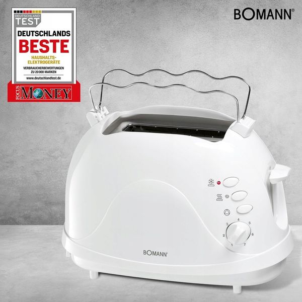 TOSTER NA 2 KROMKI BOMANN TA 879 W CB BIAŁY zdjęcie 4