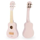 Ukulele drewniane dla dzieci Mamabrum różowe, 4 struny, wysokość 52 cm