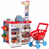 SUPERMARKET DUZY SKLEP DLA DZIECI KASA SKANER KOSZYK WÓZEK ZAKUPOWY