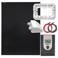 ZESTAW FOTOWOLTAICZNY 200W SOLARNY Z UCHWYTAMI MONTAŻOWYM DO KAMPERA