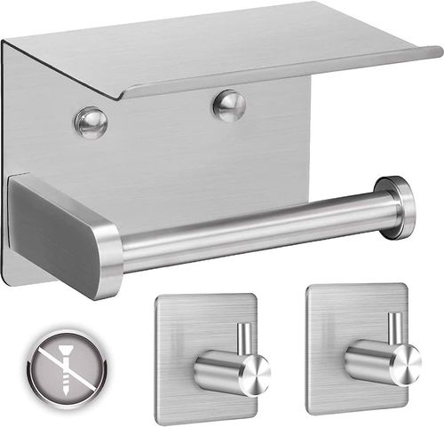 Uchwyt Na Papier Toaletowy + 2 Wieszaki Srebrny na Arena.pl