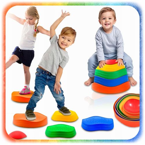 ŚCIEŻKA SENSORYCZNA XL KAMIENIE BALANSUJĄCE DLA DZIECI TRENING RÓWNOWAGI na Arena.pl