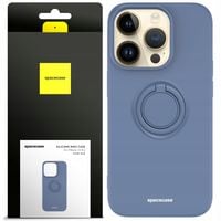 ETUI MATOWE DO IPHONE 14 PRO SPACECASE SILICONE RING SILIKONOWE + SZKŁO