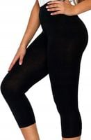 SPODNIE RYBACZKI 3/4 GETRY POLSKIE legginsy Z BAWEŁNĄ Czarne 4/5XL