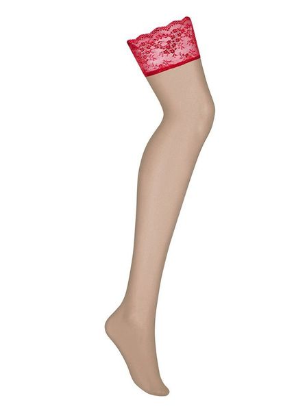 Piękne Czerwone Pończochy - Obsessive Lovica L/XL zdjęcie 3