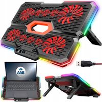 AAB EFFECTUM CICHA PODKŁADKA CHŁODZĄCA LAPTOP PODSTAWKA NOTEBOOK RGB 9-17"