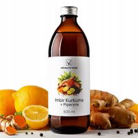 Sok 100% IMBIR KURKUMA CYTRYNA PIPERYNA - 500 ml - Grypa Odporność Energia