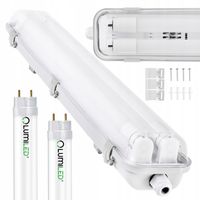 Oprawa Hermetyczna z Odbłyśnikiem Lampa 120cm do Garażu + 2x