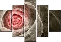 105CM 150CM OBRAZ 5 ELEM RÓŻA KTALNA KORAL DRUK