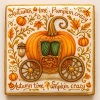 CIASTKO LUKROWANE PUMPKIN CARRIAGE ORANGE ROZ.M PION RĘCZNIE ROBIONE