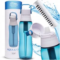 Butelka Filtrująca Na Wodę Bidon Aqualogis Aqua&Go Tritan - Granatowa 750ml