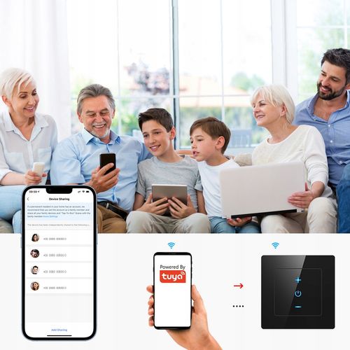 Ściemniacz Dotykowy 1 Obwodowy ZigBee TUYA PSMART RM Czarny Szkło na Arena.pl