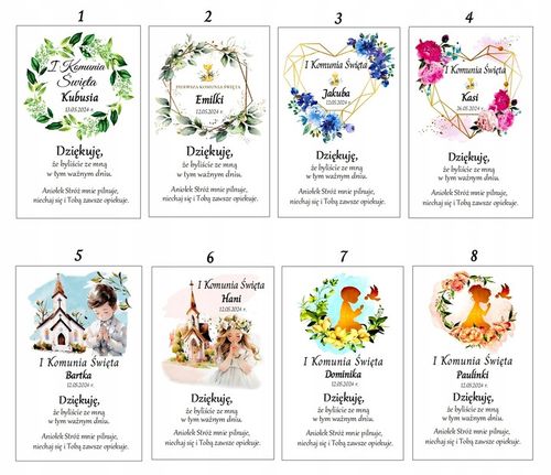 Podziękowanie dla gości breloczek ANIOŁEK KOMUNIA PAMIĄTKA na Arena.pl