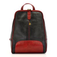 Florence Miejski Damski plecak skóra naturalna z kieszeniami na suwak