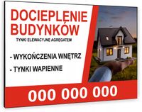 TABLICZKA REKLAMOWA szyld z dibondu 40x30 cm docieplanie budynków
