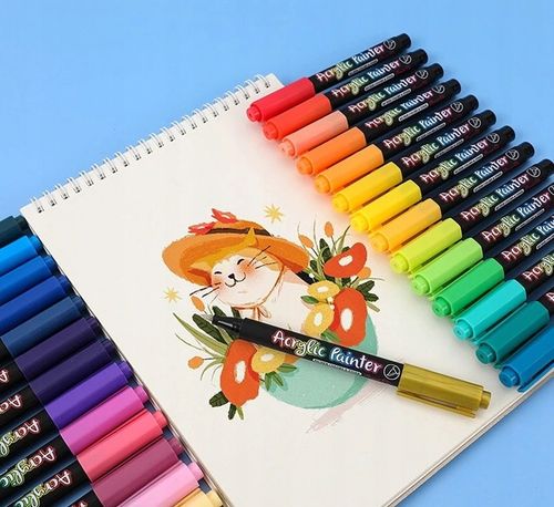 Pisaki Flamastry Mazaki AKRYLOWE 12szt (C025) na Arena.pl