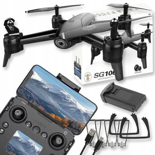 DRON WIFI KAMERA RC ZABAWKA ZDALNIE STEROWANY 2,4GHZ FPV LED HD DWIE KAMERY na Arena.pl