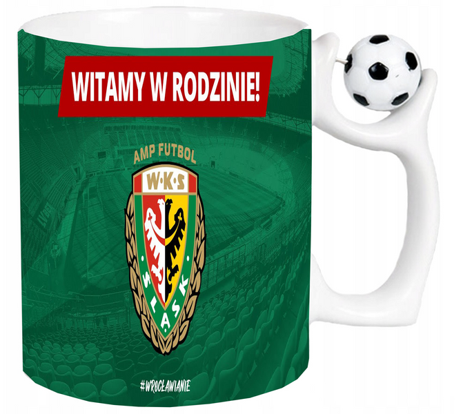 Kubek z piłką dla Fana WKS Śląsk Wrocław zdjęcie 2