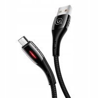 KABEL PLECIONY USAMS U-TONE MICROUSB 1.2M 2A CZARNY DO ŁADOWANIA FAST