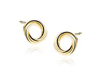 ZŁOCONE SREBRNE KOLCZYKI CELEBRYTKI PLECIONE KÓŁKA