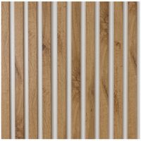 Lamele Ścienne na BIAŁEJ Płycie 275x46 Listwy na Ścianę DĄB PREMIUM Kolory