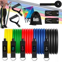 GUMY OPOROWE GUMY DO ĆWICZEŃ ZESTAW 5 GUM 4,6 - 68,2KG + UCHWYTY EKSPANDER