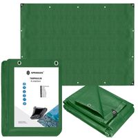 Plandeka 6x9m 120g/m2 gruba płachta ochronna zielona