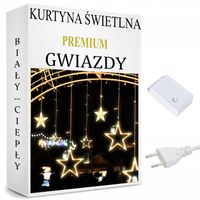GWIAZDY WISZĄCE LAMPKI CHOINKOWE KURTYNA LED SOPLE