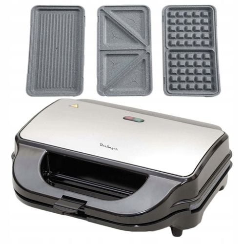 Gofrownica Toster Grill - Opiekacz 3 w 1 | MAX2100W | marmurkowe na Arena.pl
