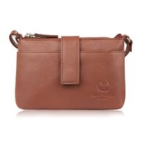 torebka damska skórzana na ramię mała miejska koniakowa paolo peruzzi