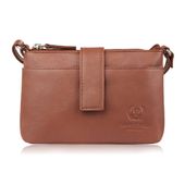 torebka damska skórzana na ramię mała miejska koniakowa paolo peruzzi