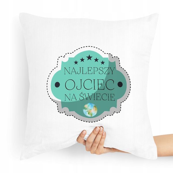 Poduszka Prezent Dla Taty Ojca Najlepszy Ojciec Z Nadrukiem Ze Zdjęciem zdjęcie 1