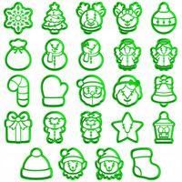 24x FOREMKI ŚWIĄTECZNE Boże Narodzenie KALENDARZ ADWENTOWY ZESTAW 24szt 4cm