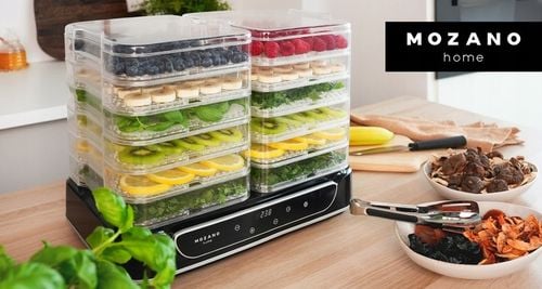 DUŻA SUSZARKA DO GRZYBÓW OWOCÓW WARZYW ZIÓŁ 6 SIT MOCNA 550W ZESTAW na Arena.pl