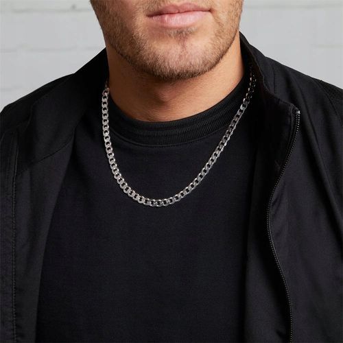 ŁAŃCUCH Srebrny Męski Łańcuszek SREBRO pr.925 5mm/50cm Pancerka + GRATIS na Arena.pl