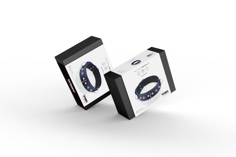 Obroża- Collar Crazy Horse Blue, Small zdjęcie 2