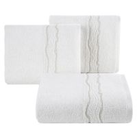 Ręcznik z bordiurą i błyszczącą nicią KARIN 30X50 biały