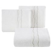 Ręcznik z bordiurą i błyszczącą nicią KARIN 30X50 biały