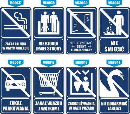Tabliczka grawer informacyjna piktogram 20x15 nie blokuj lewej strony na Arena.pl