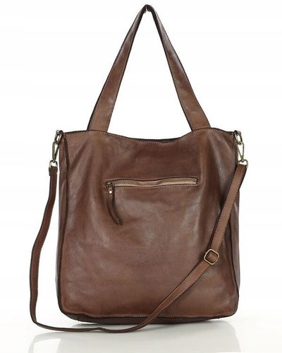 Torba SHOPPER SKÓRZANA torebka A4 MARCO MAZZINI na Arena.pl