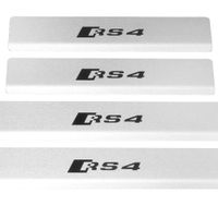 Listwa progowa AUDI A4 B9 RS4 Stal nierdzewna 304 mat z czarnymi literami