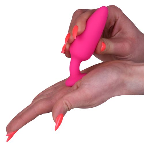 Długi Silikonowy Korek Analny z Kryształem, Plug Różowy na Arena.pl