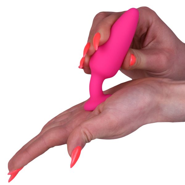 Długi Silikonowy Korek Analny z Kryształem, Plug Różowy zdjęcie 2