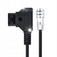 KABEL ZASILAJĄCY D-TAP DO BMPCC 4K KAMERY KABEL POŁĄCZENIOWY 0.5M CZARNY